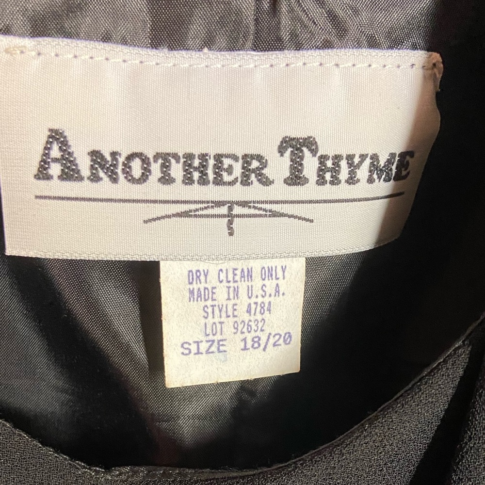 ANOTHER THYME 3 Piece Set Sheer~Jacket Beaded~Shell Wide-Leg Pants~Sheer Overlay - Picture 10 of 10